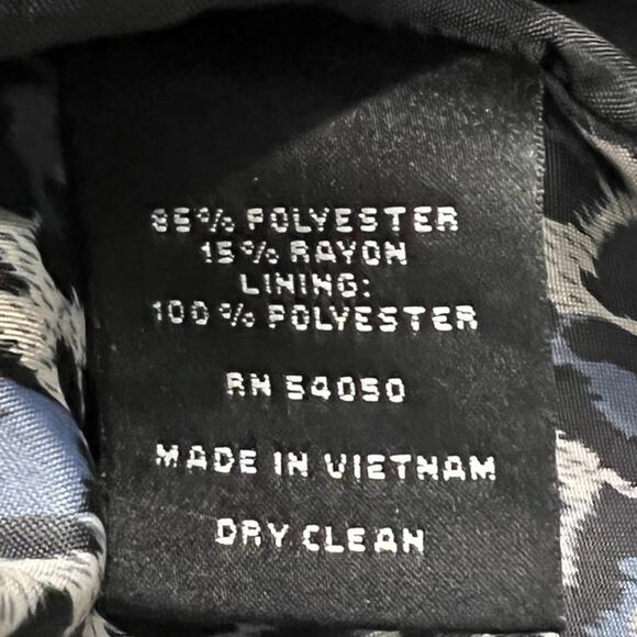 NINE WEST Black Leopard Blazer SZ 12 - Picture 9 of 9